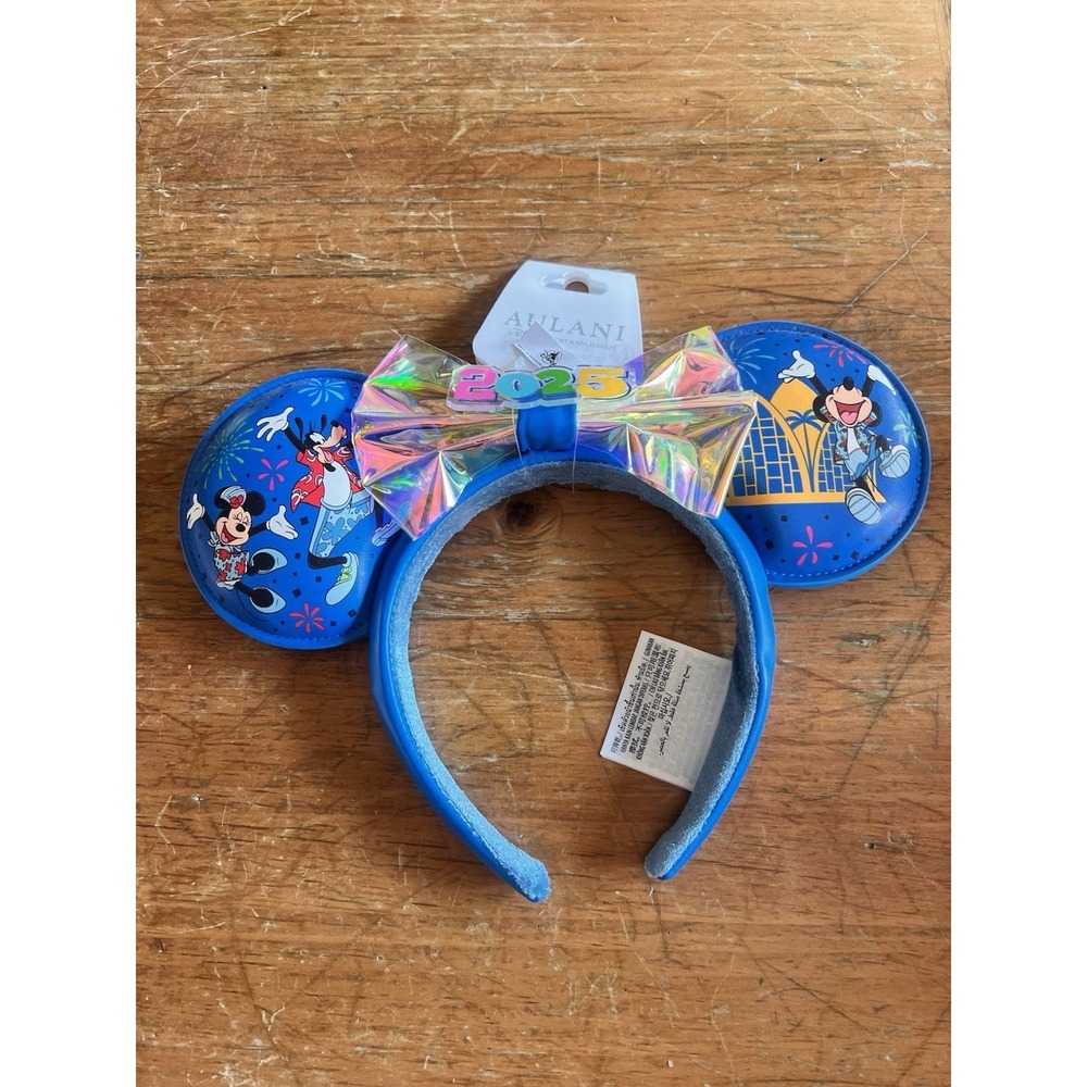 Disney Aulani Mickey Mouse Ears Headband Fireworks Authentic NWT 2025 READ
